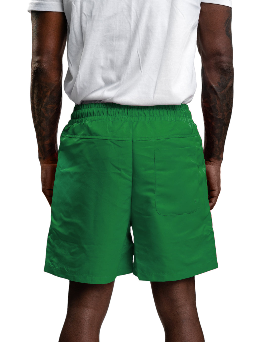 Club Shorts in Green/White