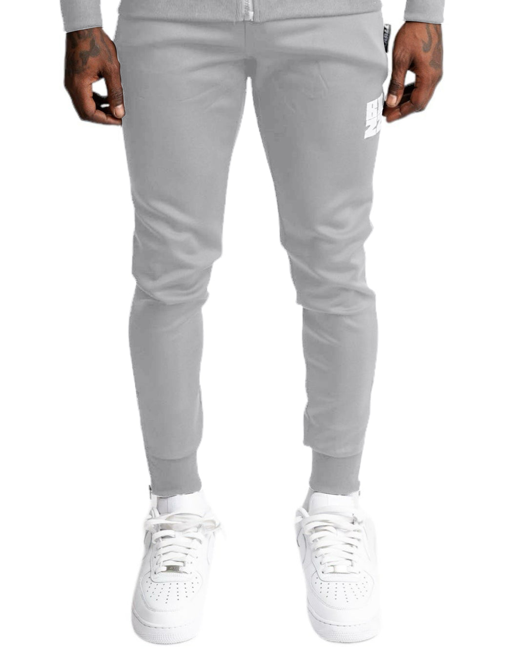 Bizz Track Pants in Grey/White