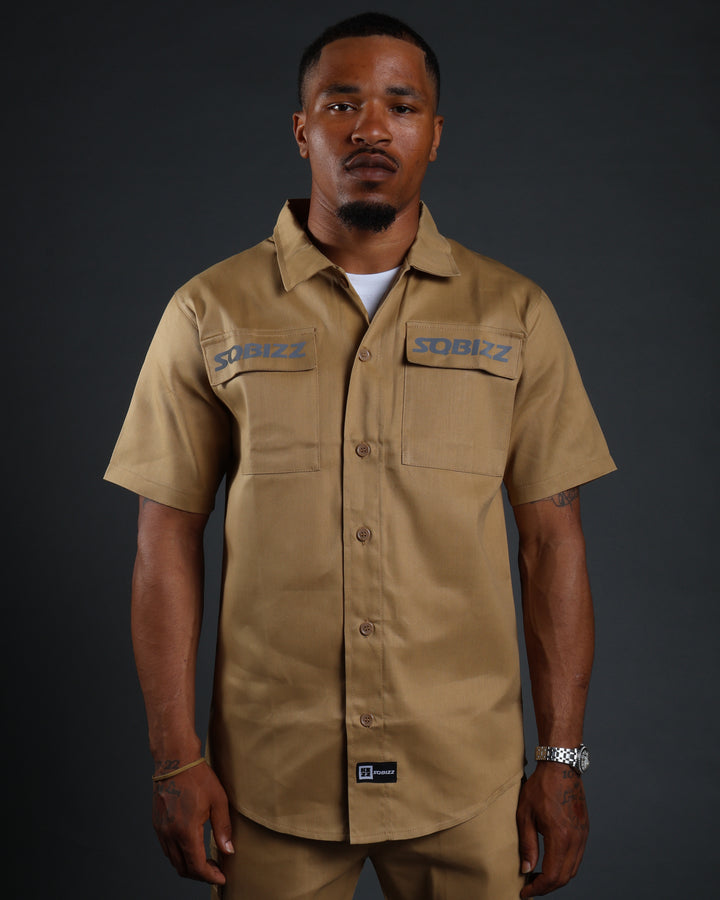 Hussle Shirt in Khaki