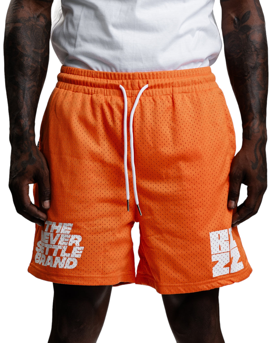 Overtime Shorts in Orange/White