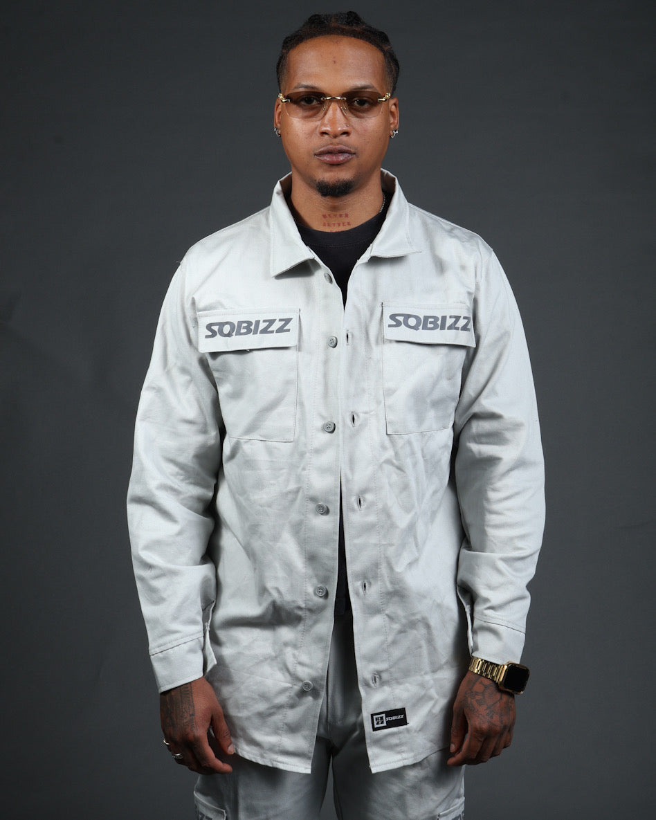 L/S Hussle Shirt in Grey