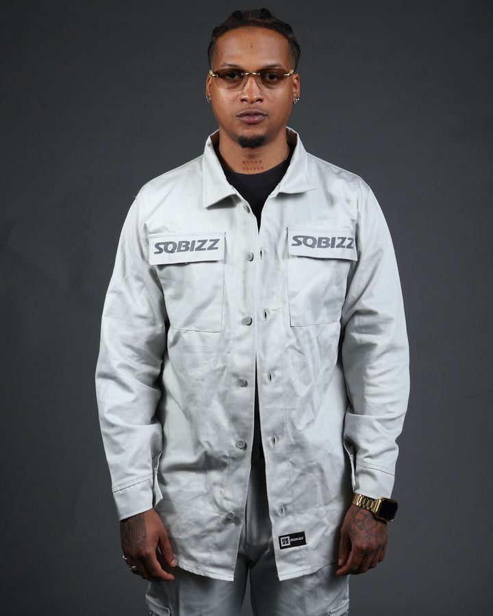 L/S Hussle Shirt in Grey