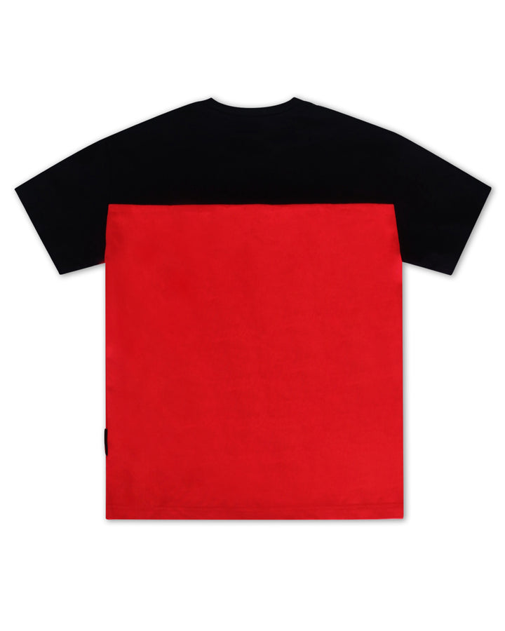 Block Tee in Red/Black/White