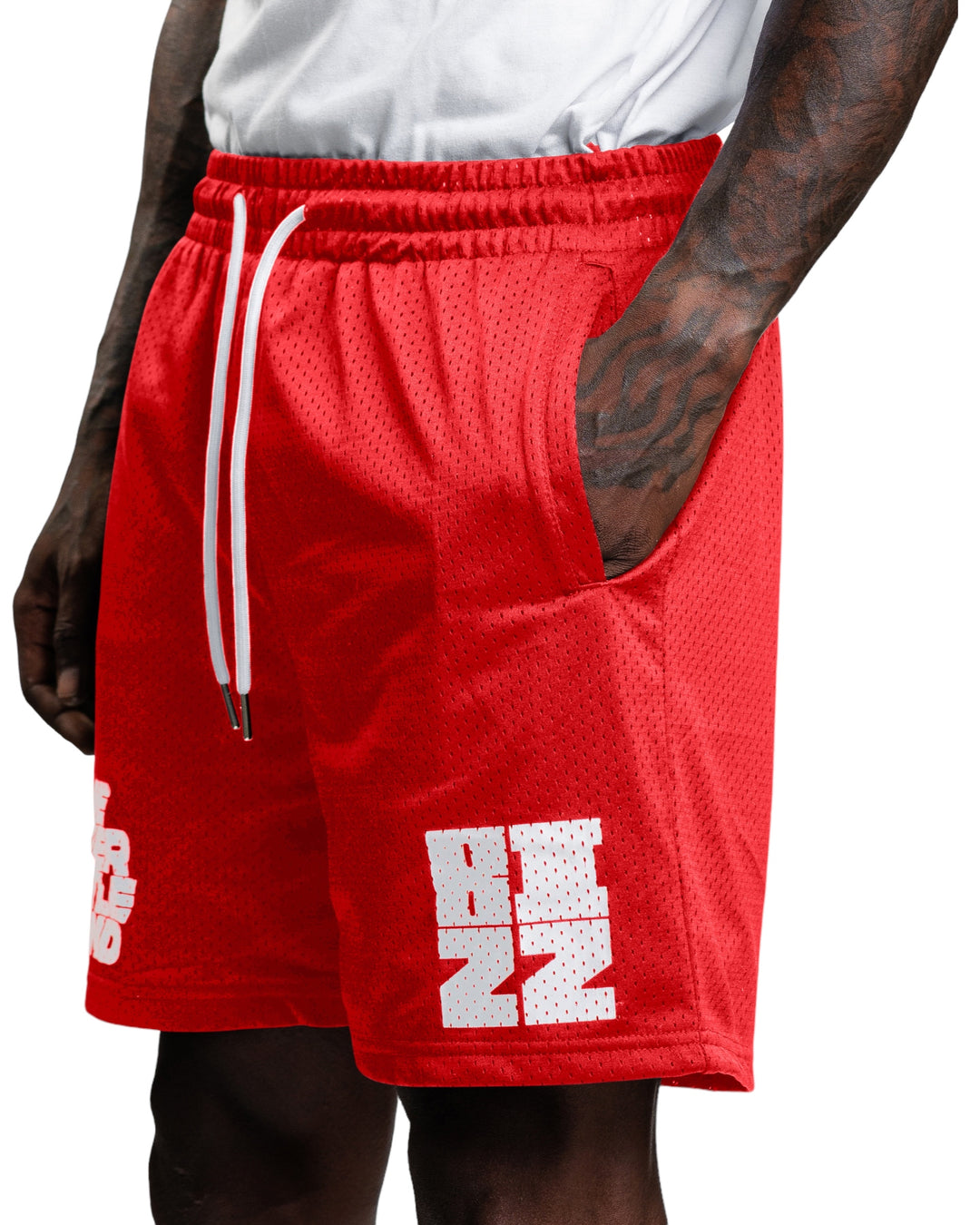 Overtime Shorts in Red/White