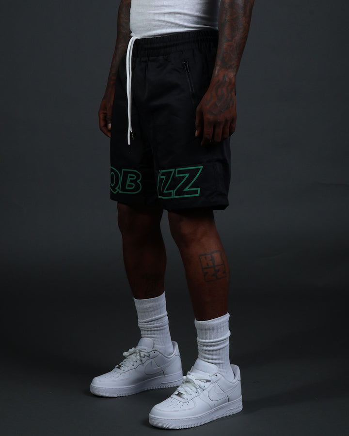 Sideline Shorts in Black/Green