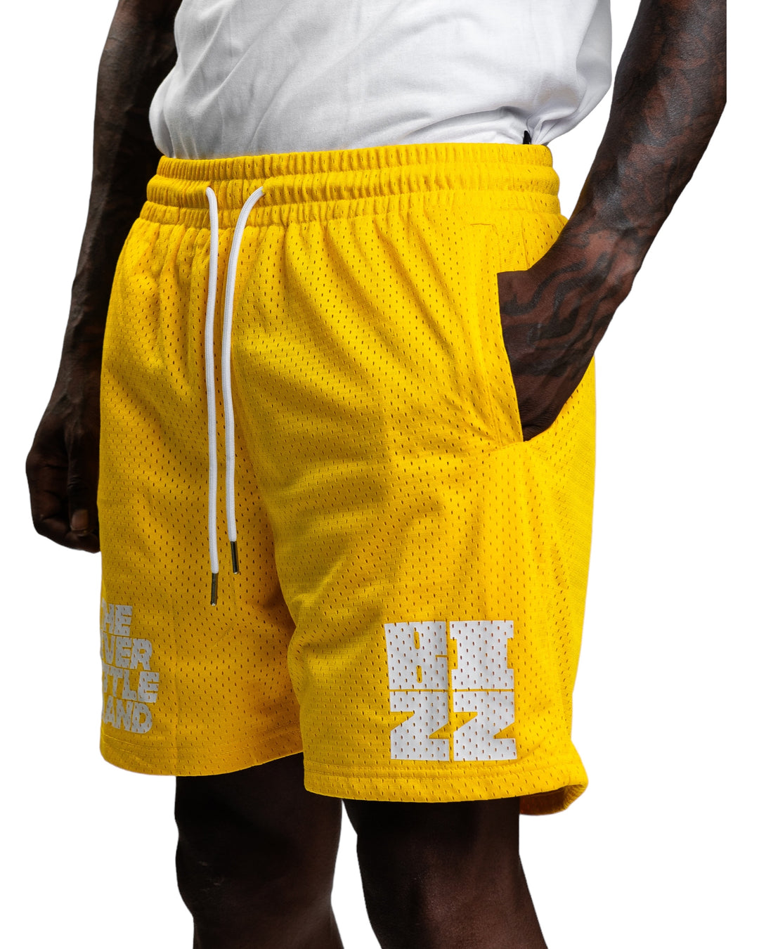 Overtime Shorts in Yellow/White