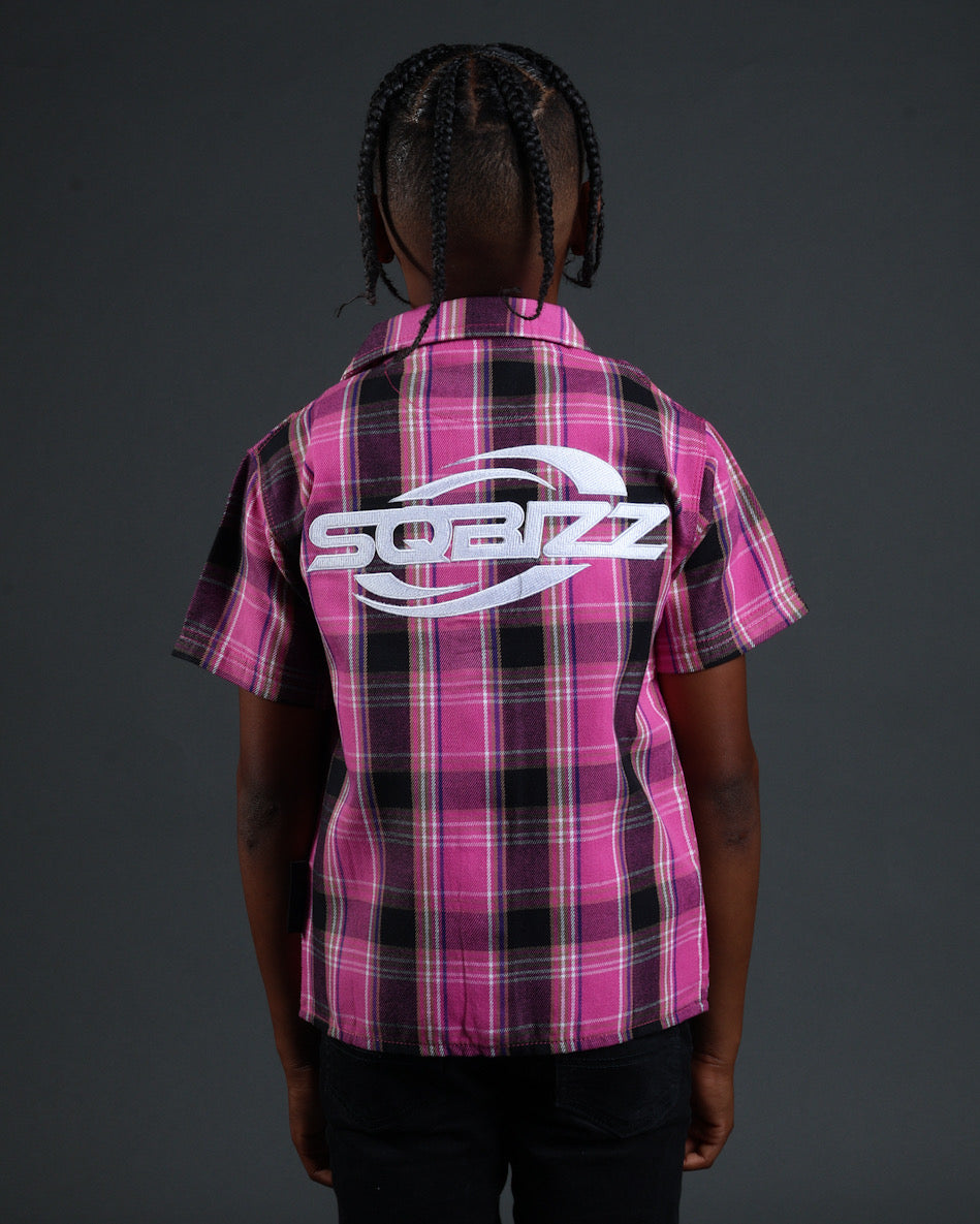 Kid Plaid Flannel Pink/Black/White