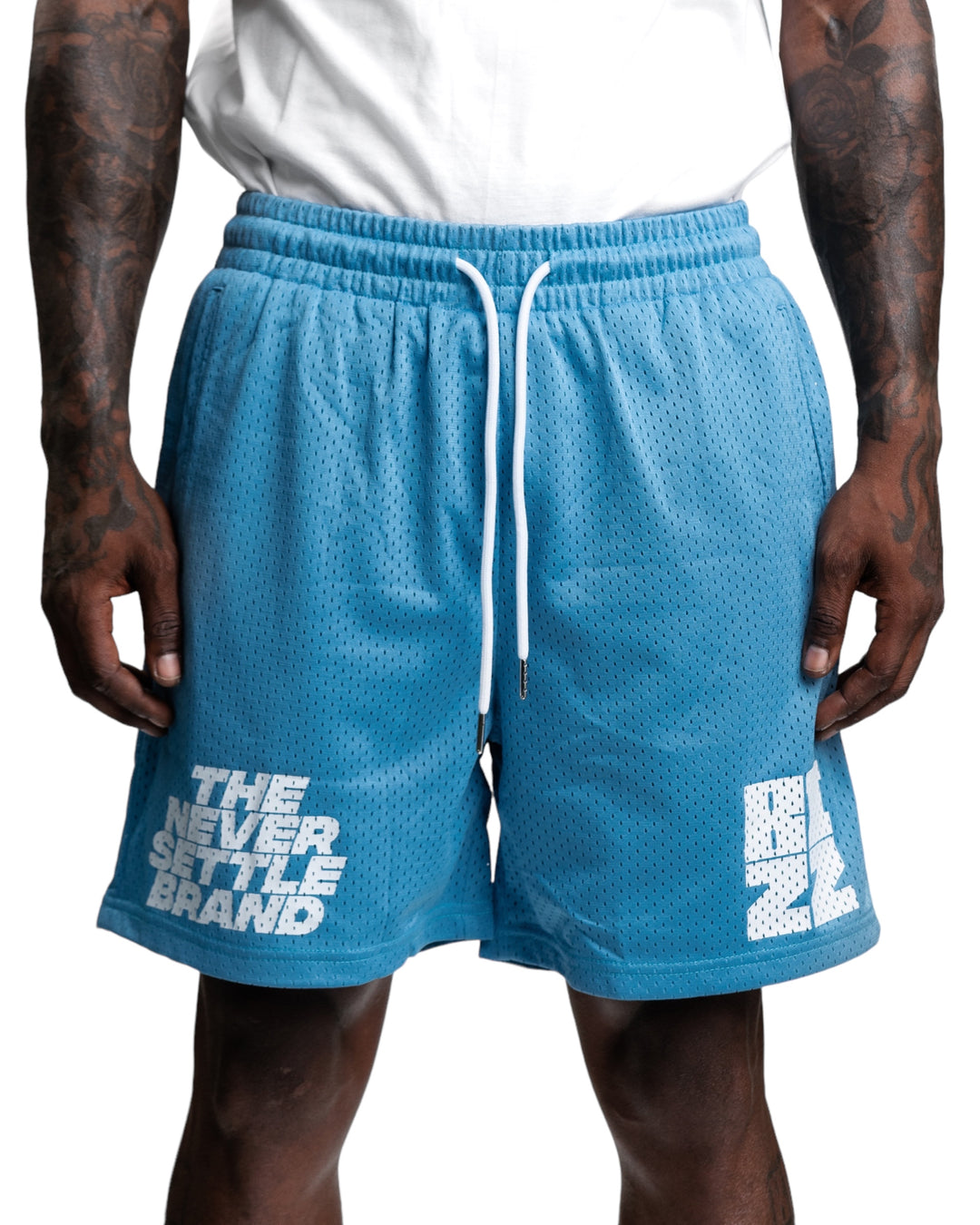 Overtime Shorts in Babyblue/White