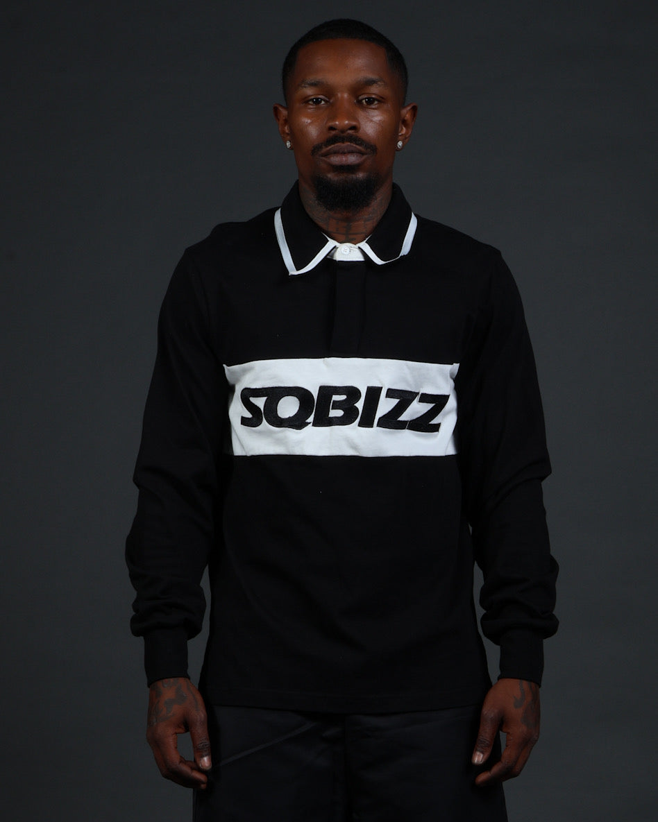 Ace Polo in Black/White
