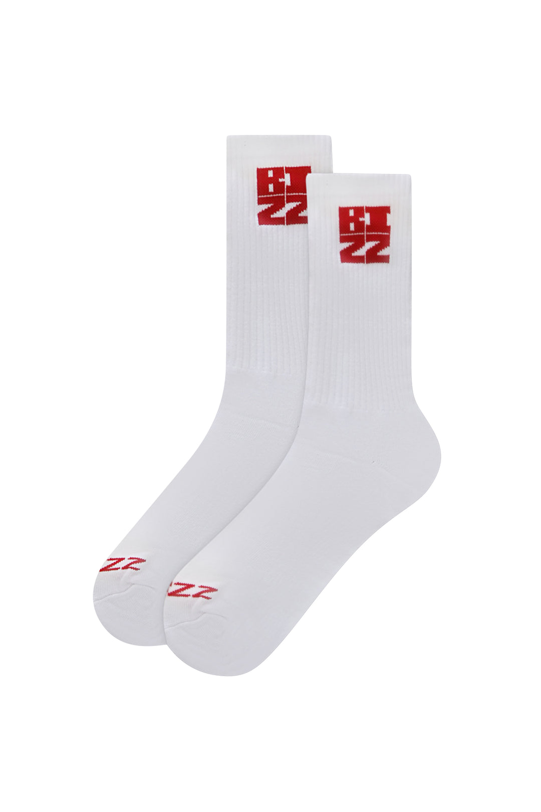 Essential Socks in White/Red