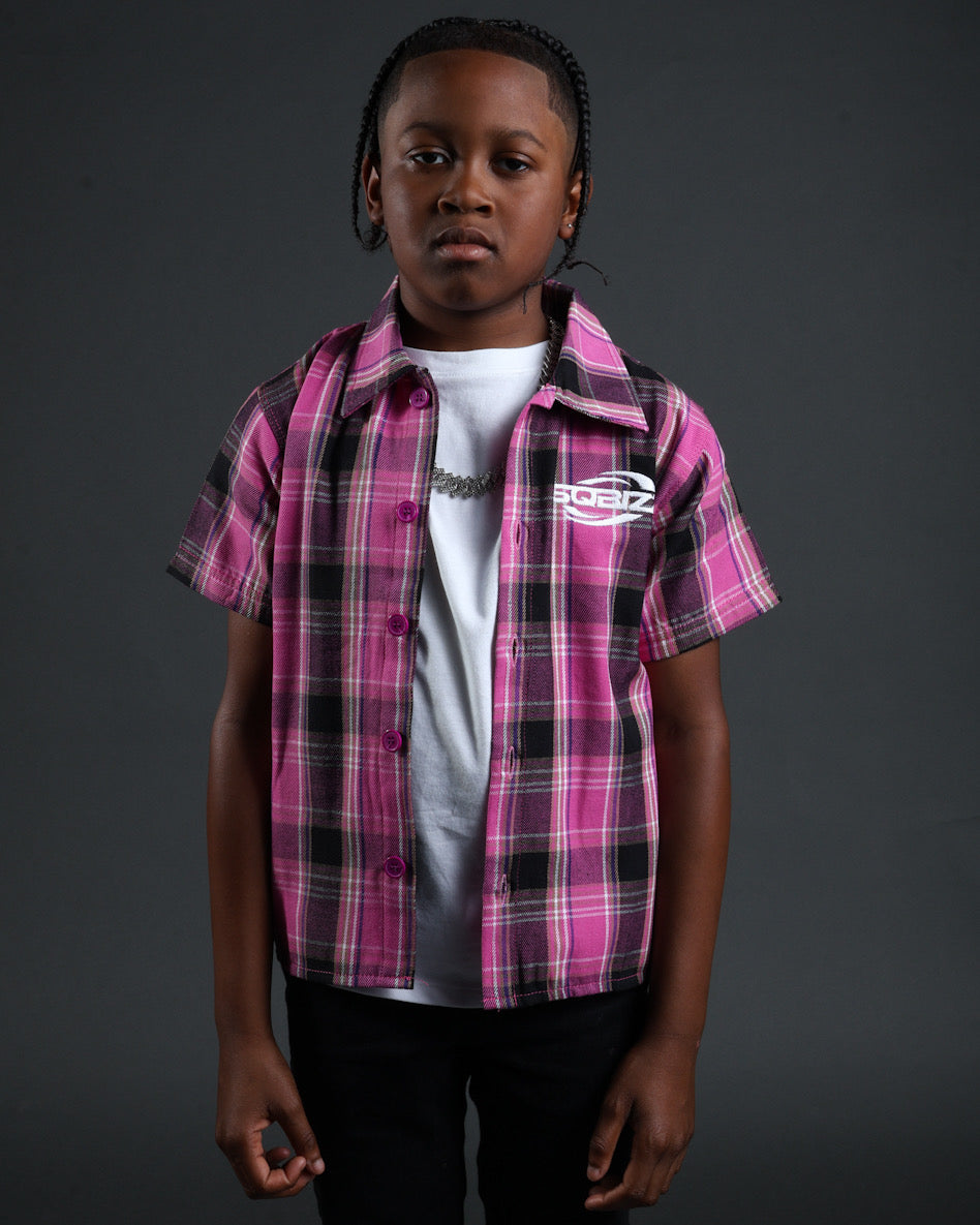 Kid Plaid Flannel Pink/Black/White