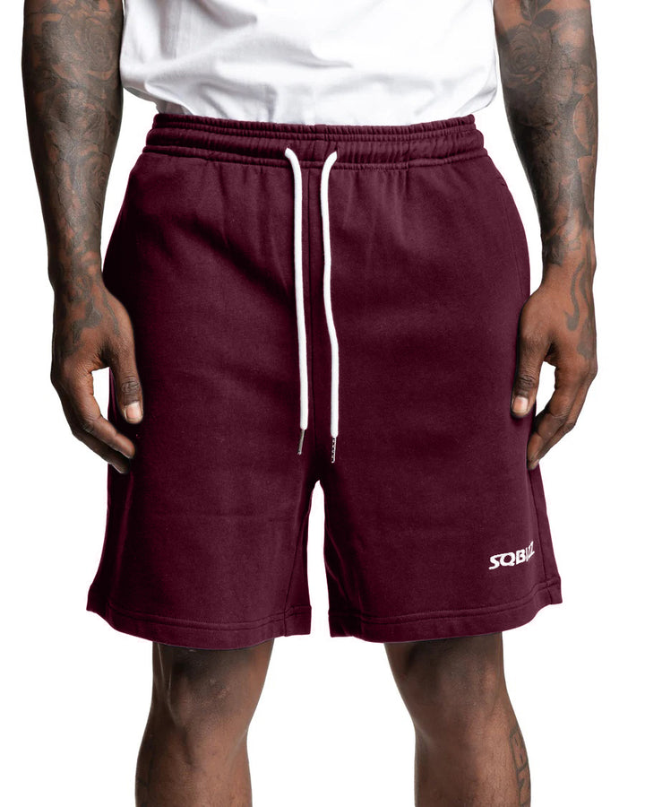 Centre Shorts in Burgundy/White