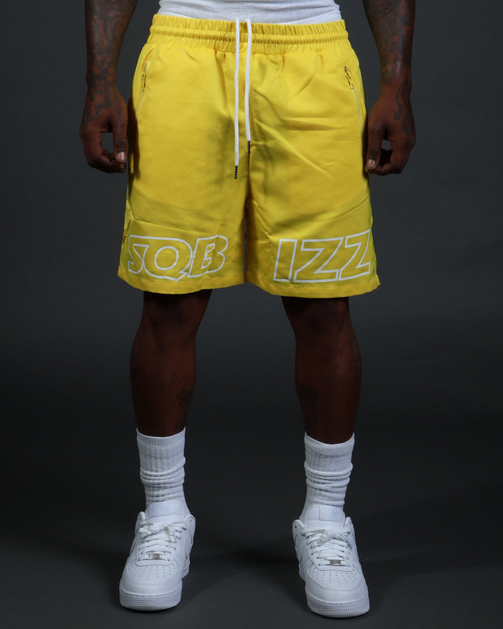 Sideline Shorts in Yellow/White