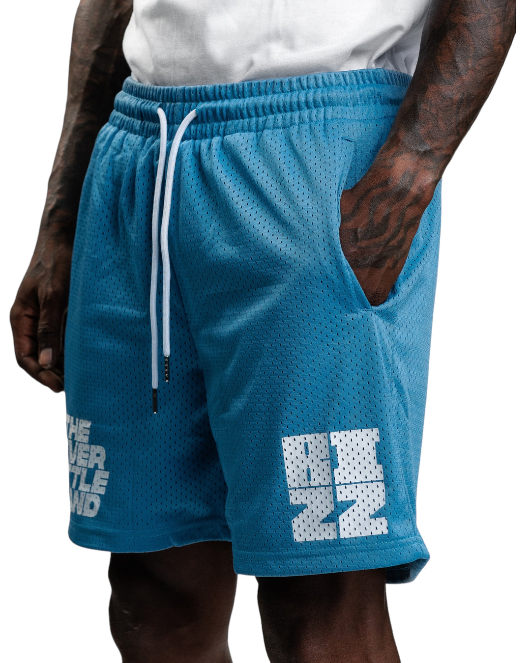 Overtime Shorts in Babyblue/White