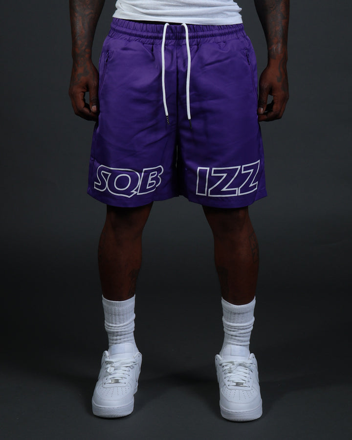 Sideline Shorts in Purple/White