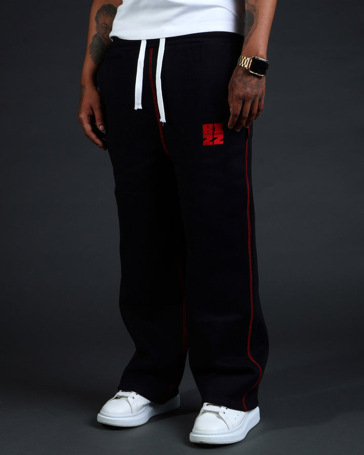 Smoov Sweatpants in Black/Red
