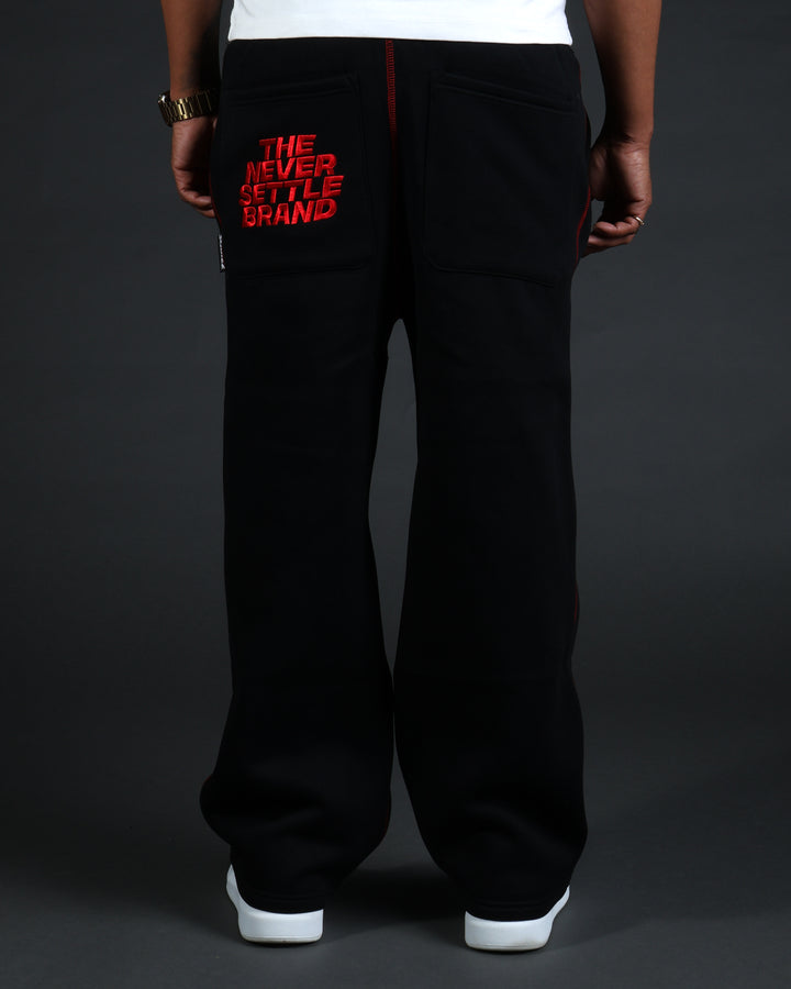 Smoov Sweatpants in Black/Red