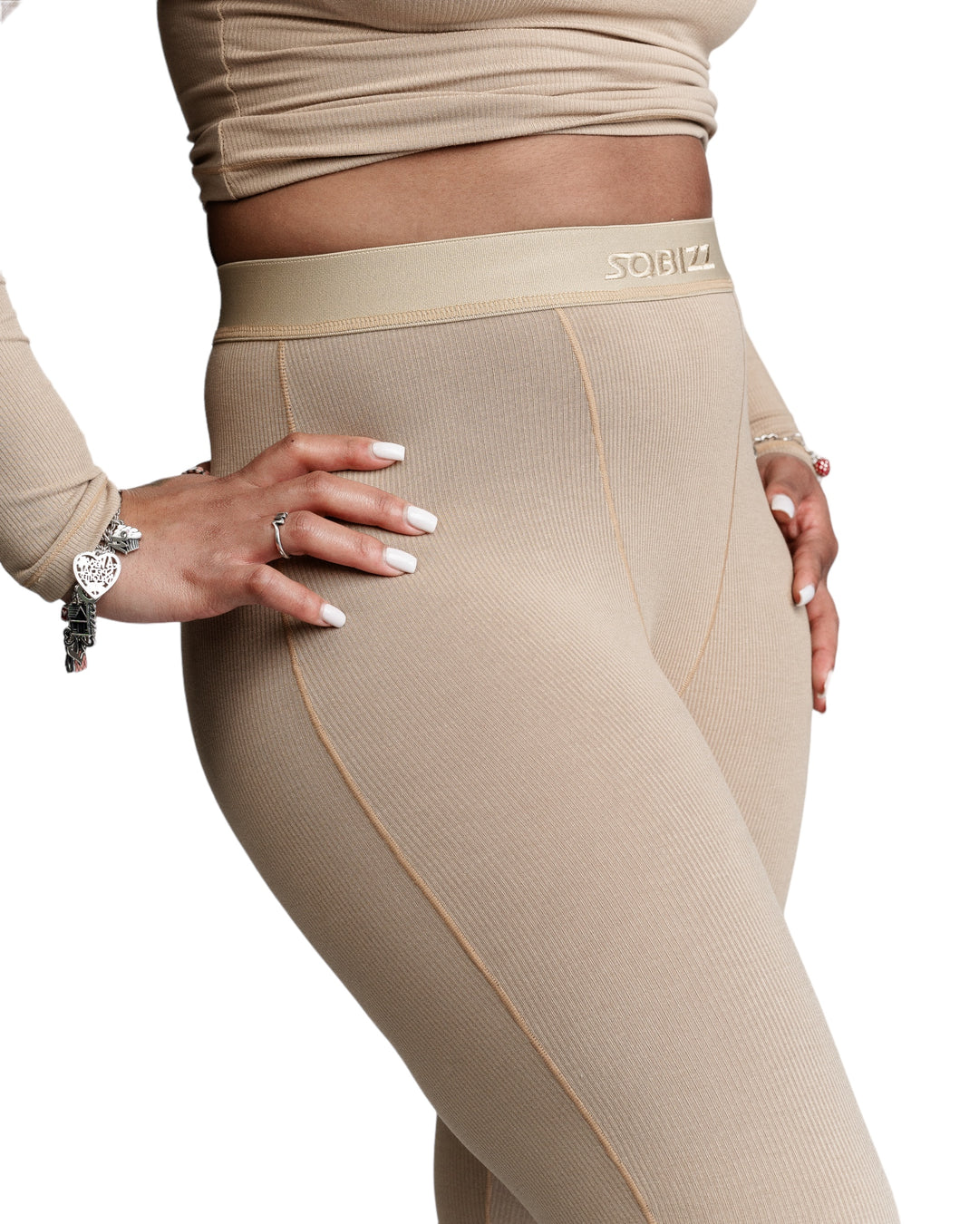 Women Essential Leggings in Tan