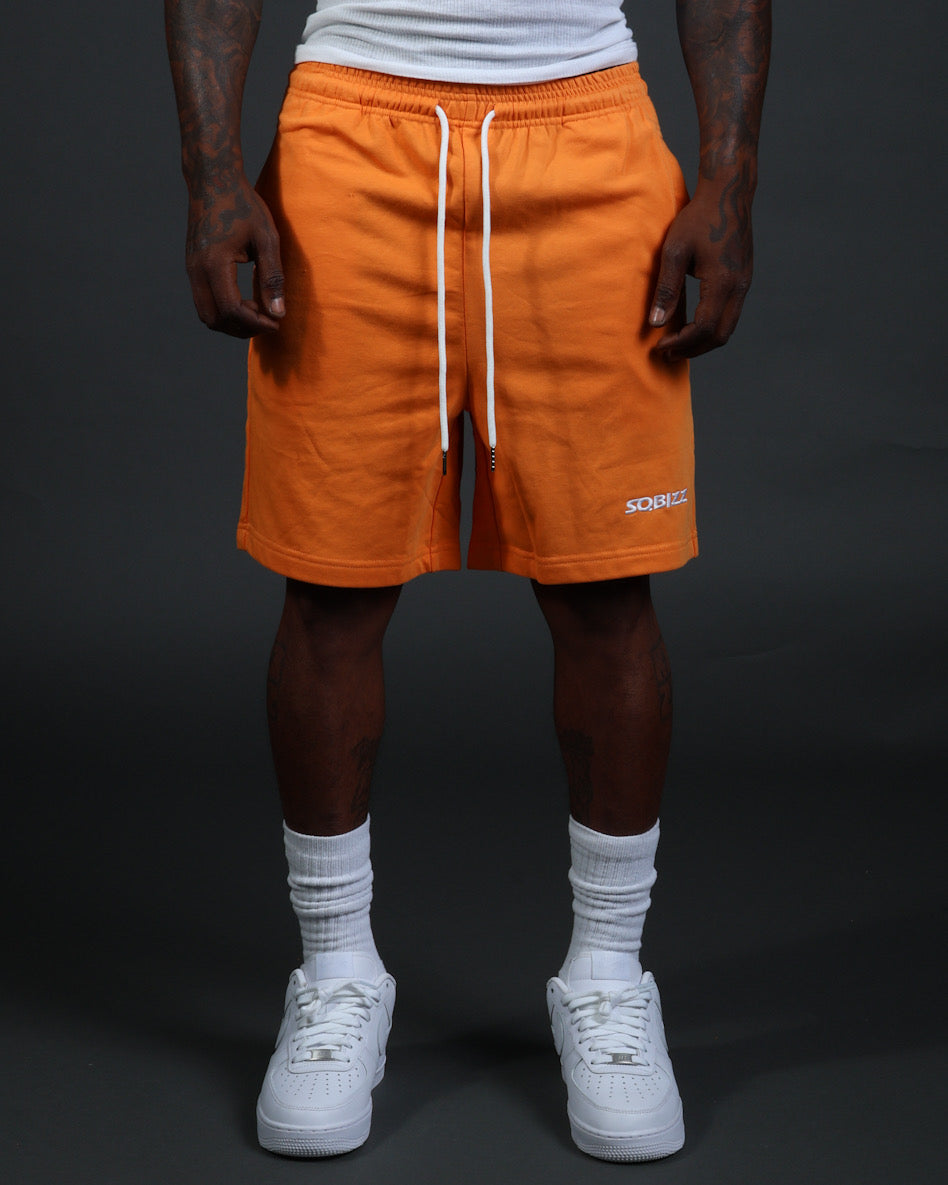 Centre Shorts in Orange/White