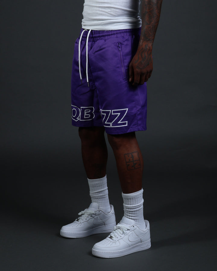 Sideline Shorts in Purple/White