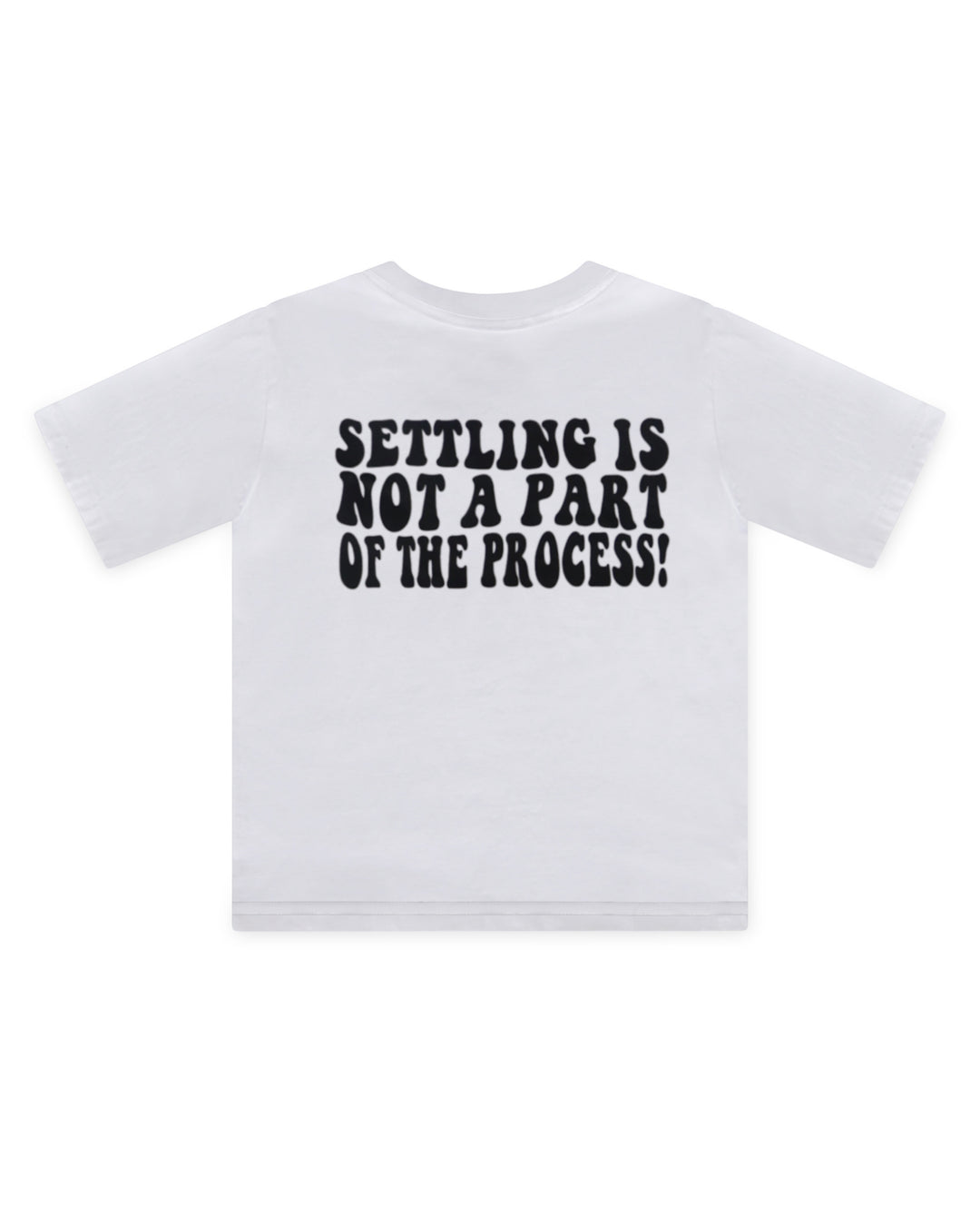 Kids Process Tee in White/Black