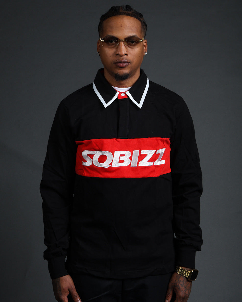Ace Polo in Black/Red/White