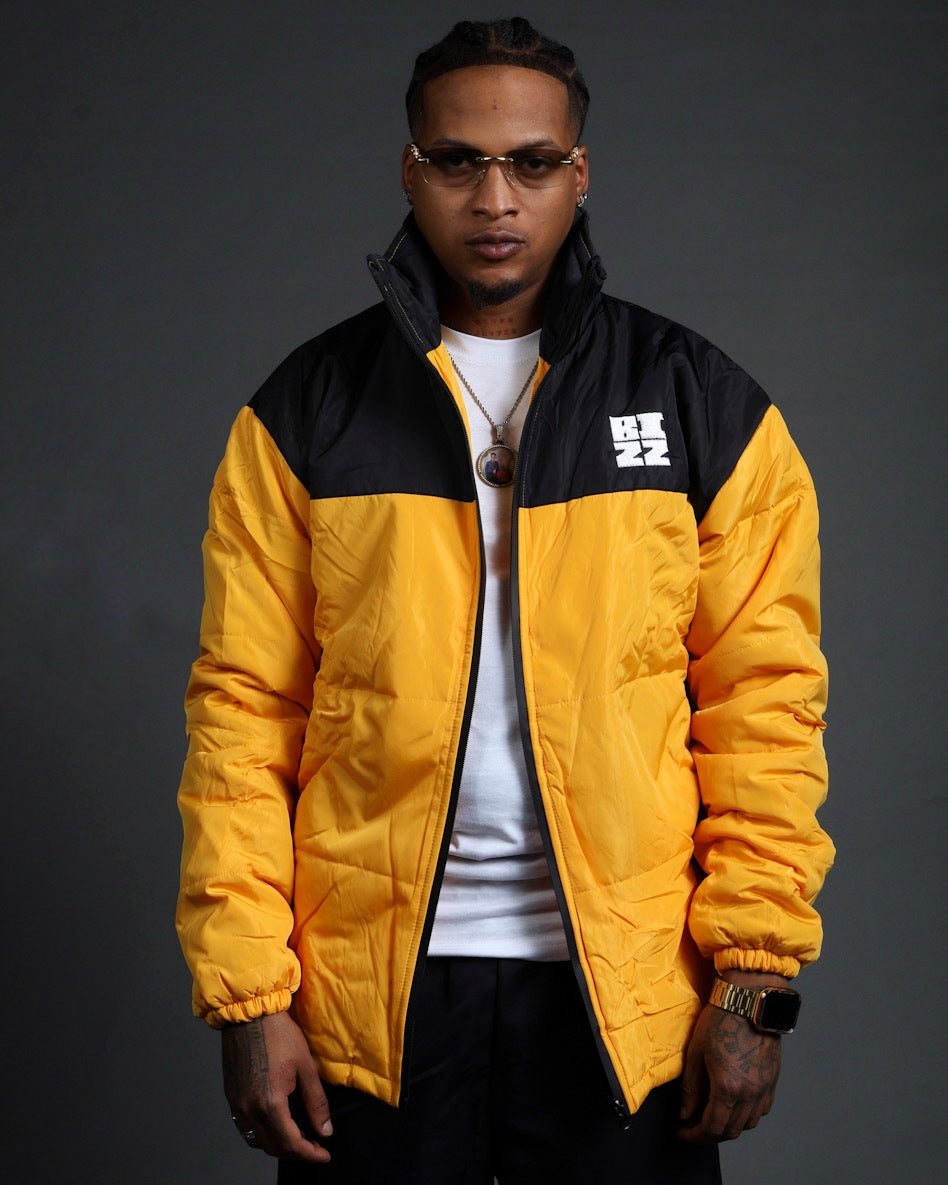 Club Puffer Jacket In Yellow/Black