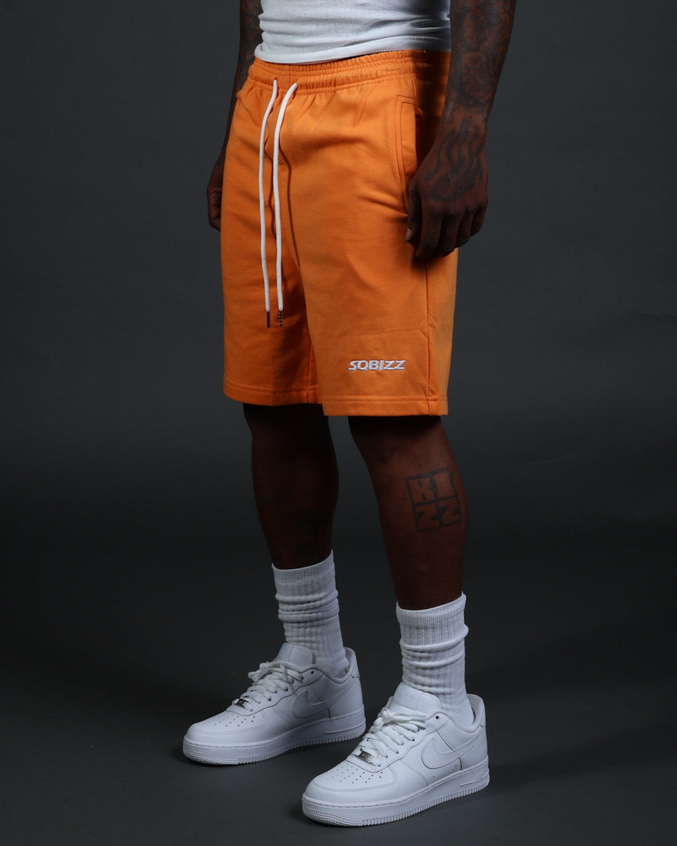 Centre Shorts in Orange/White