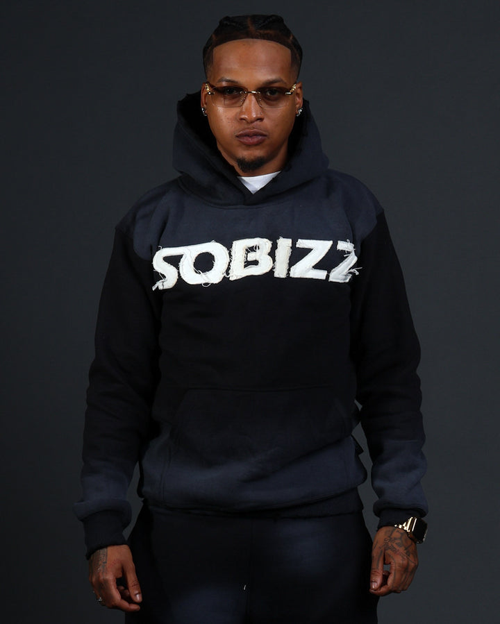 Summit Hoodie in Black/White