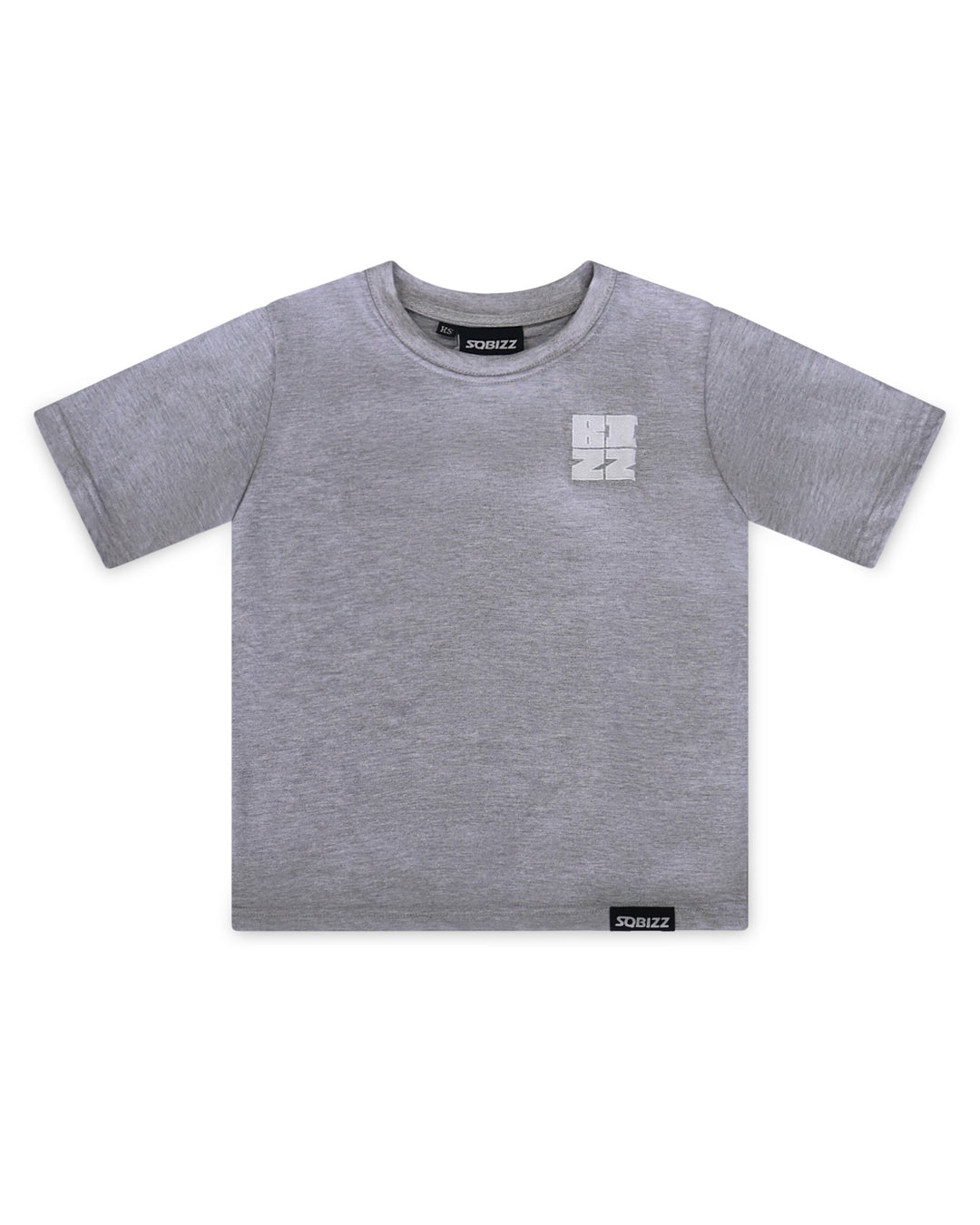 Kids Bizz Tee in Grey/White
