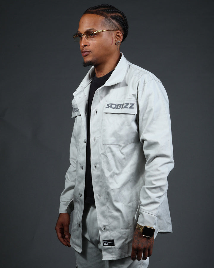 L/S Hussle Shirt in Grey