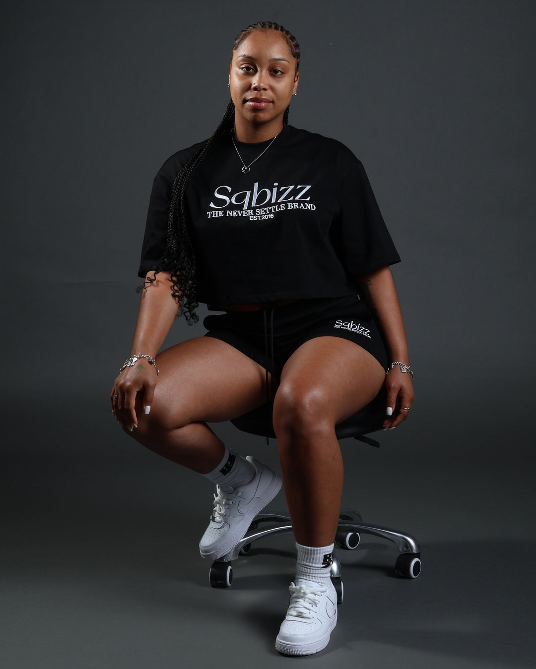 Women Prestige Tee in Black/White
