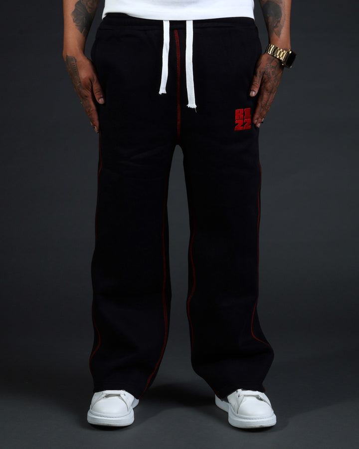 Smoov Sweatpants in Black/Red