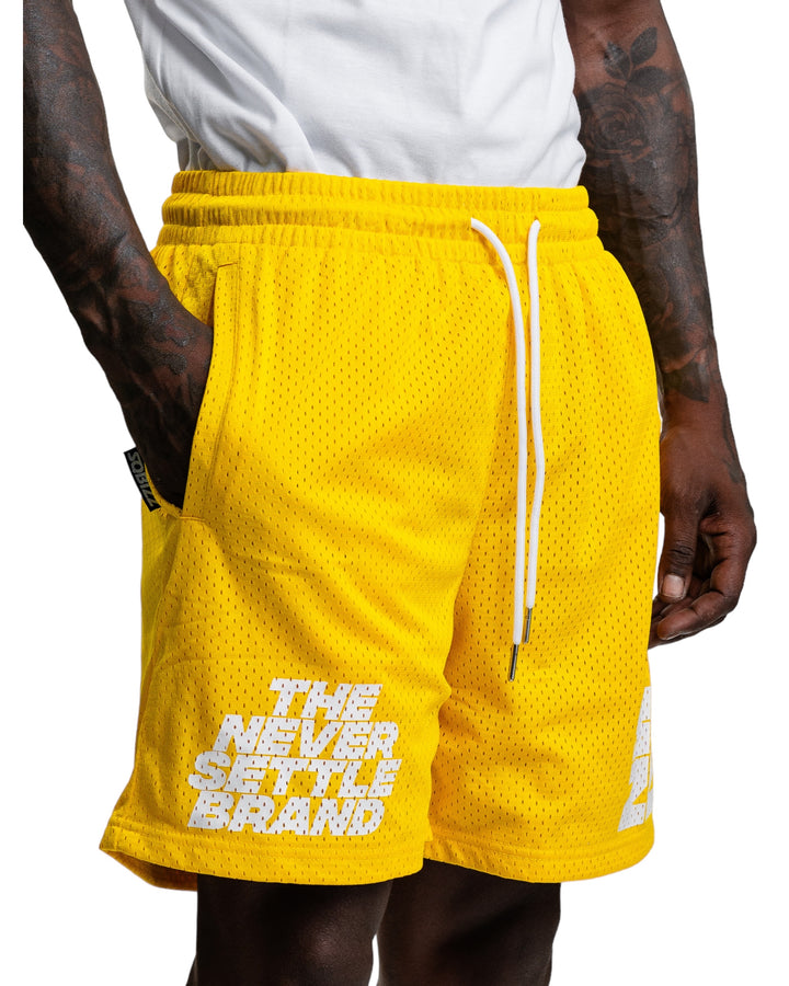 Overtime Shorts in Yellow/White