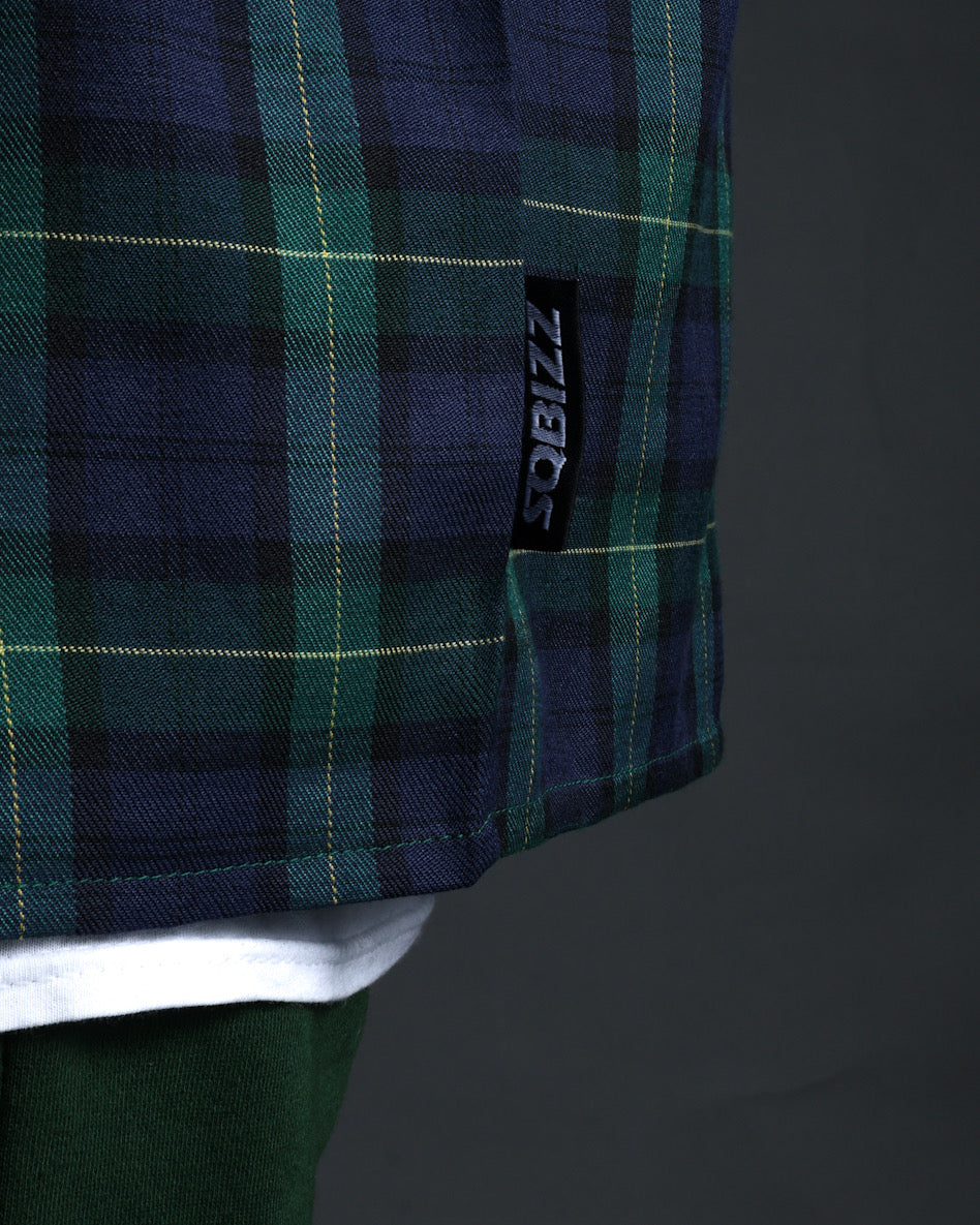 Plaid Flannel in Navy/Darkgreen/White