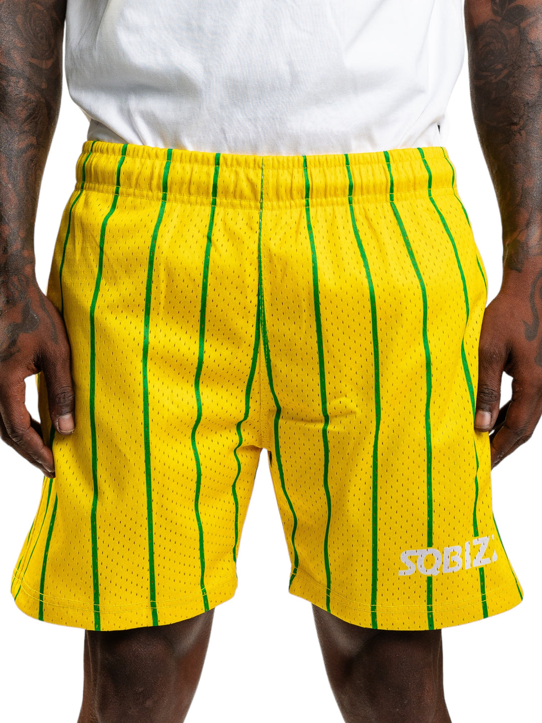 Alumni Shorts in Yellow/Green/White