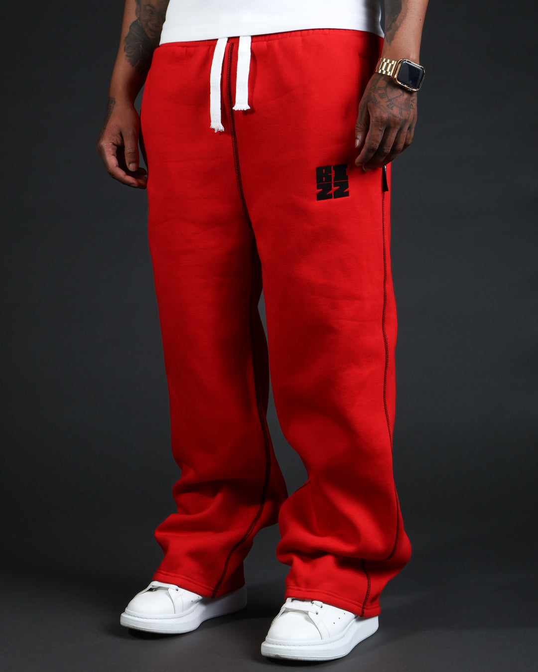 Smoov Sweatpants in Red/Black