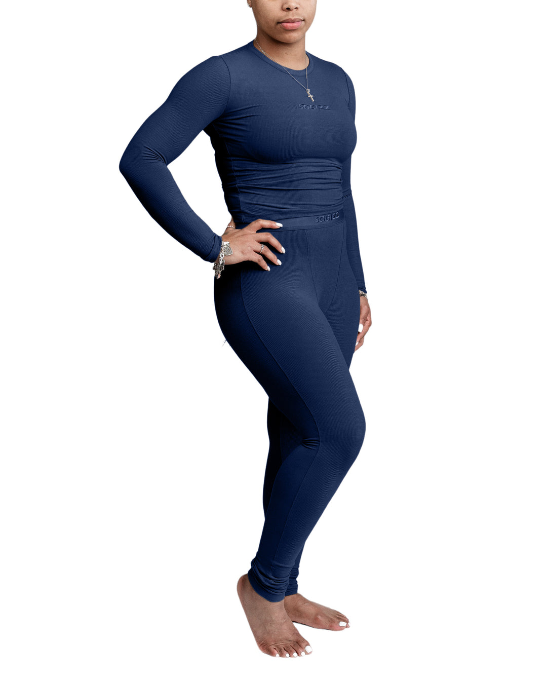 Women Essential Leggings in Navy