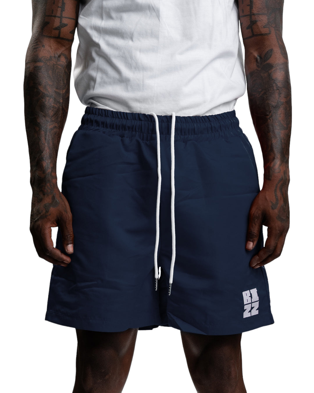 Club Shorts in Navy/White