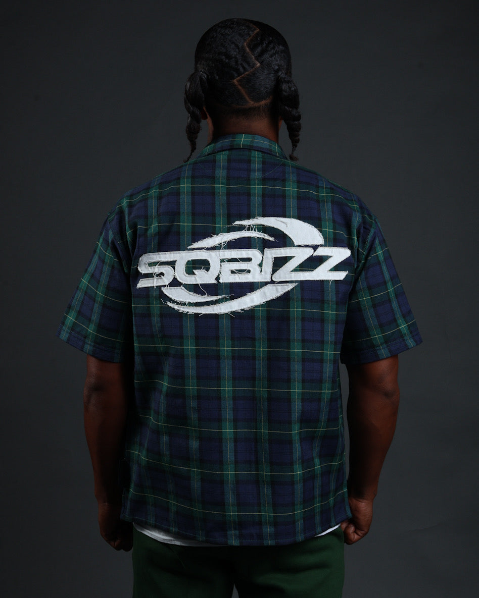 Plaid Flannel in Navy/Darkgreen/White