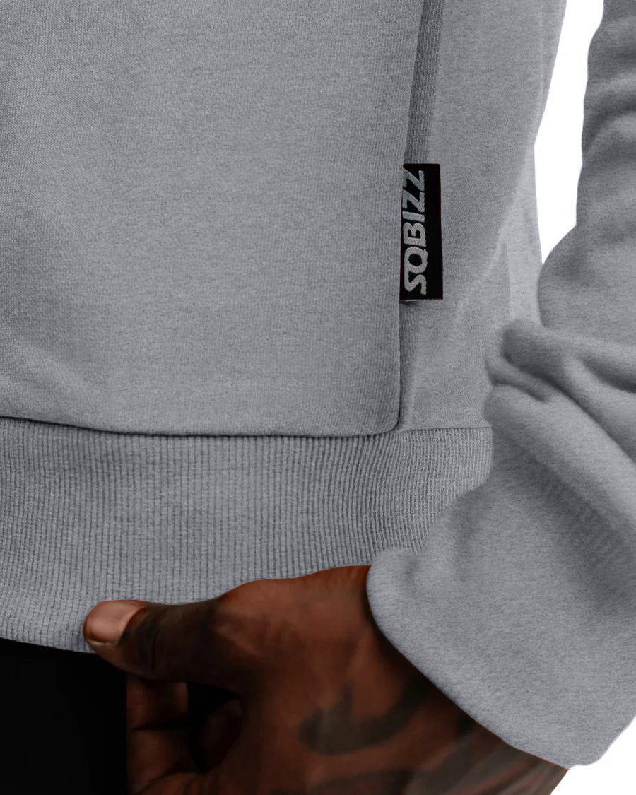 Split Sweater in Black/Grey