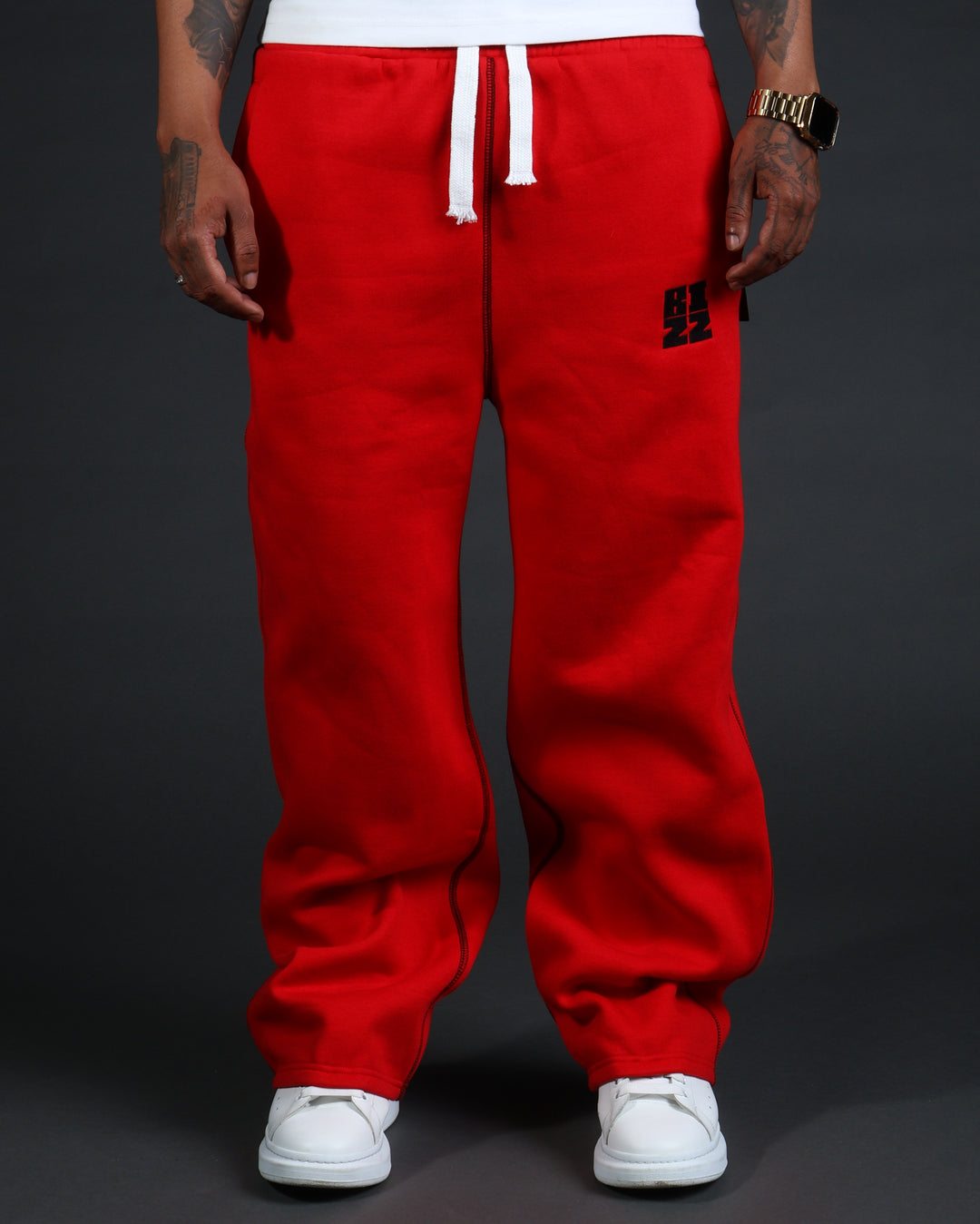 Smoov Sweatpants in Red/Black