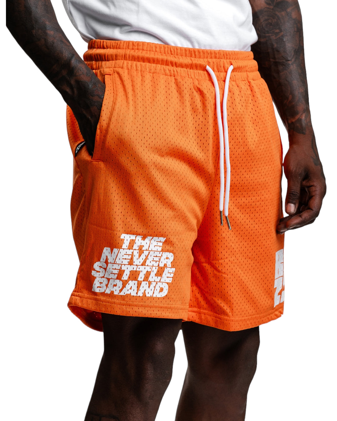 Overtime Shorts in Orange/White