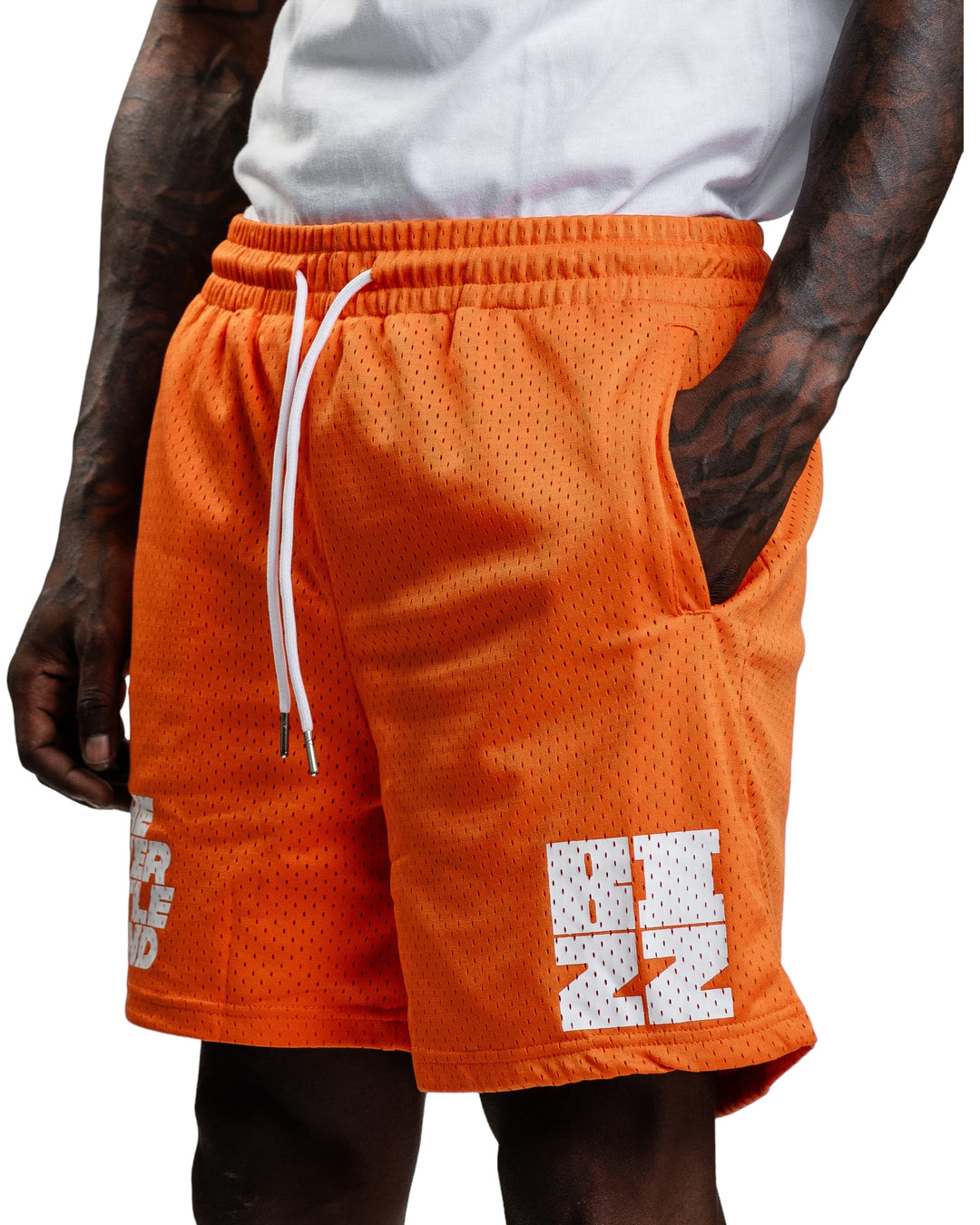 Overtime Shorts in Orange/White