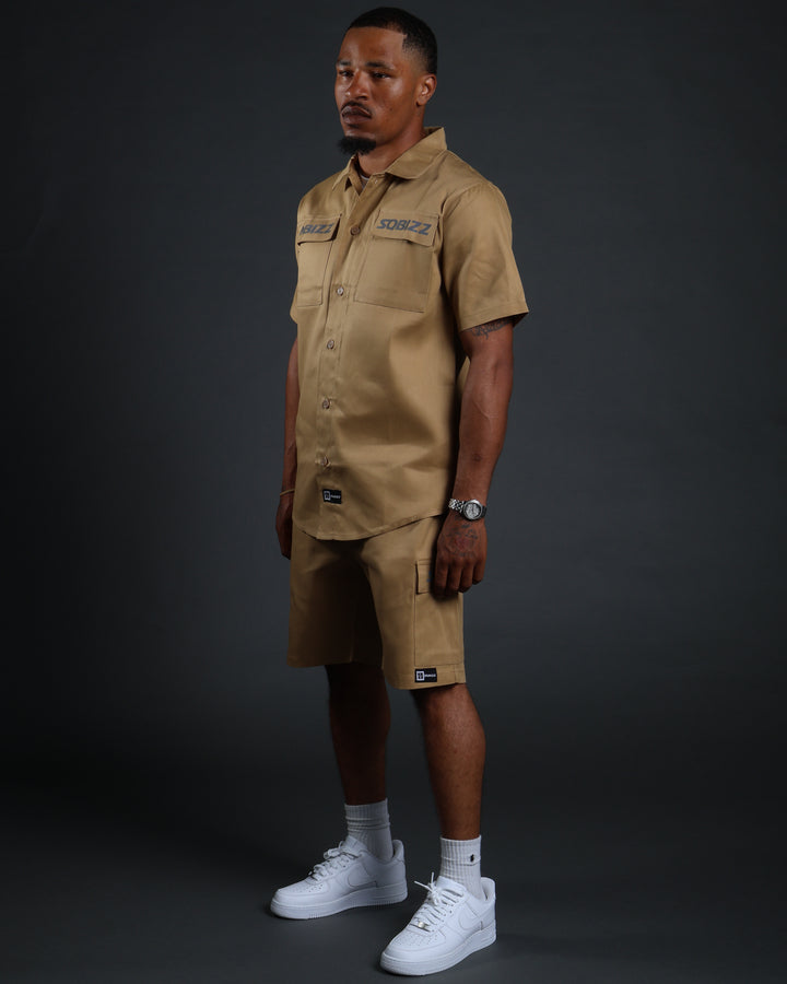 Hussle Shirt in Khaki