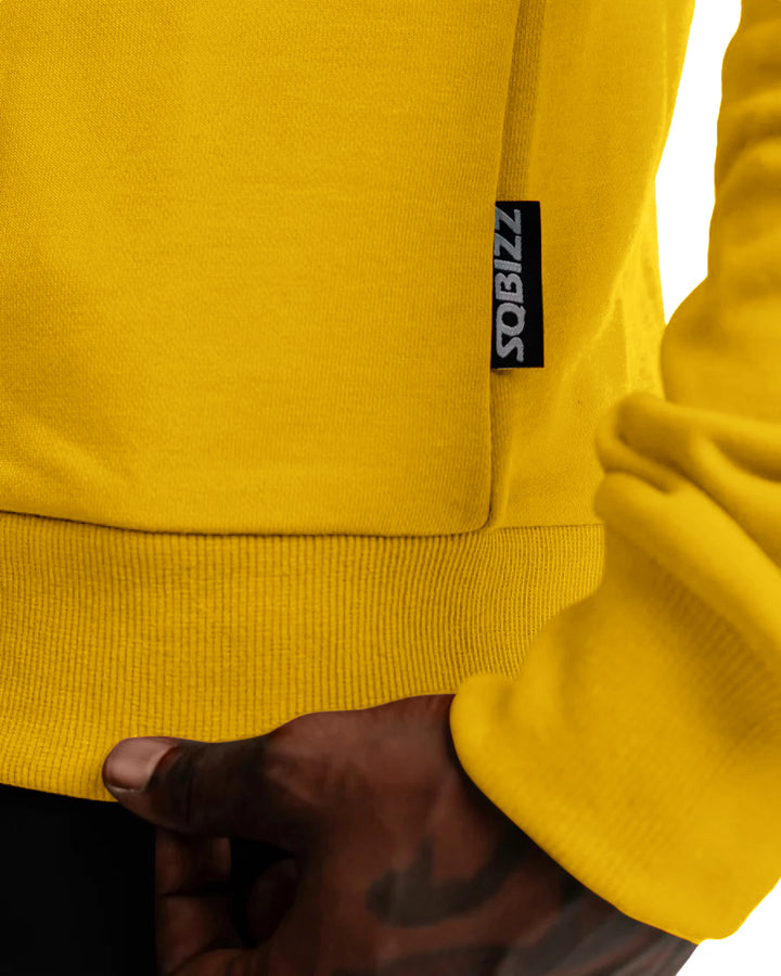 Split Sweater in Black/Yellow