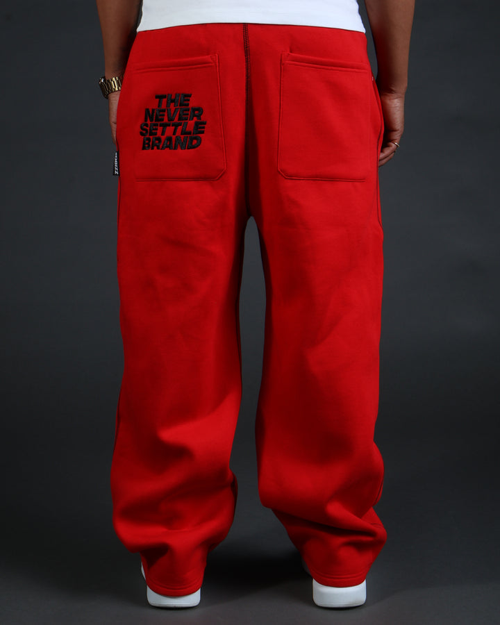 Smoov Sweatpants in Red/Black