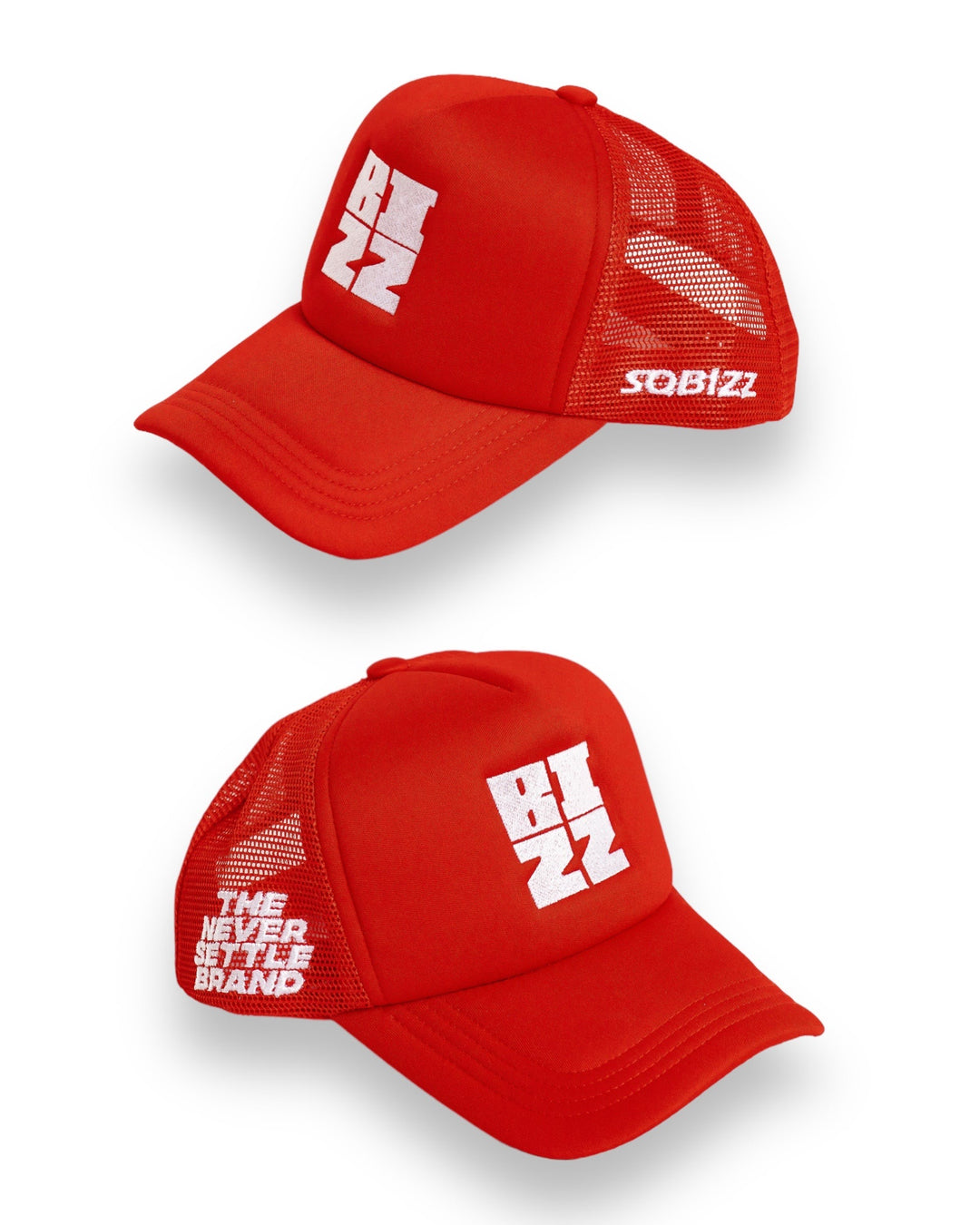 Bizz Trucker Hat in Red/White