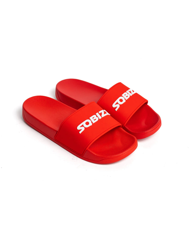 Centre Slides in Red/White