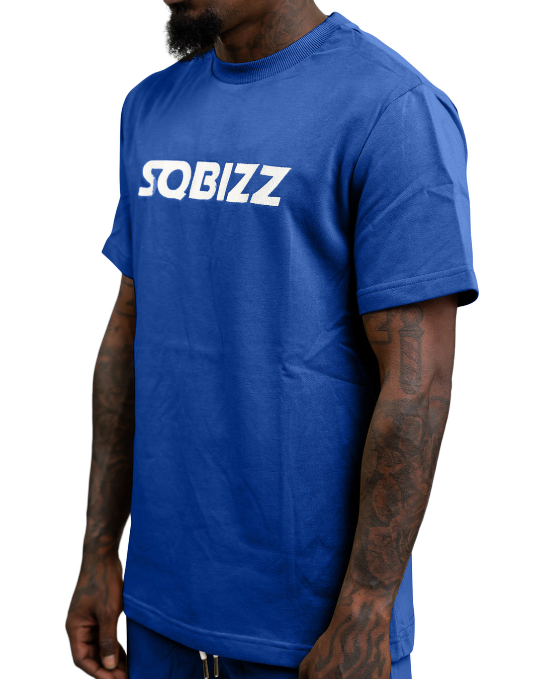 Centre Tee in Royal/White